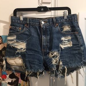 Vintage Levis cutoff jean shorts